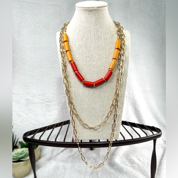 New York & Company Jewelry - Autumn 3-Strand Long Necklace